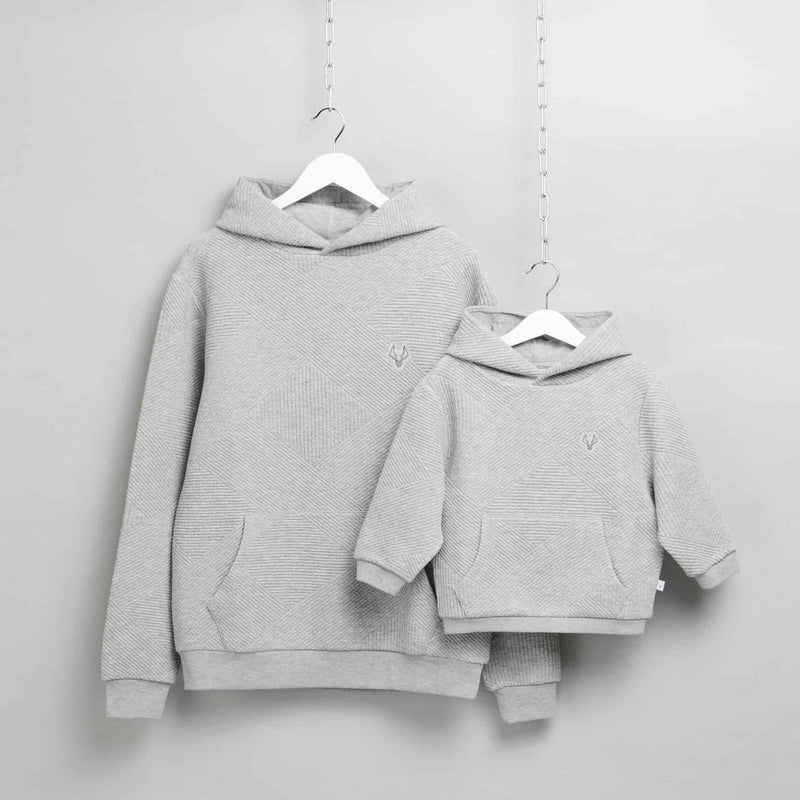 MANCUB Matching dad and son quilted hoodies