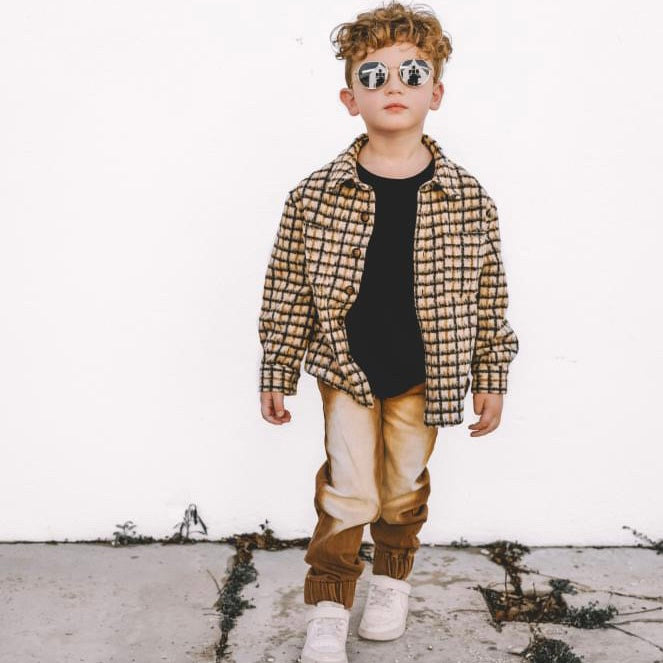 Brown Checked Overshirts