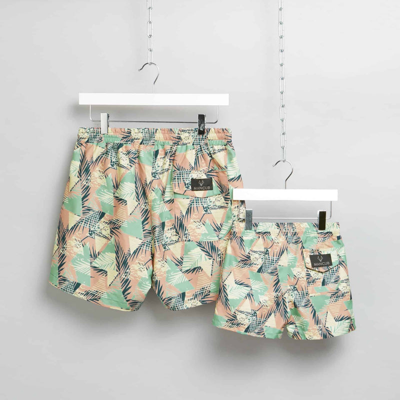 Pastel Palm Swim Shorts