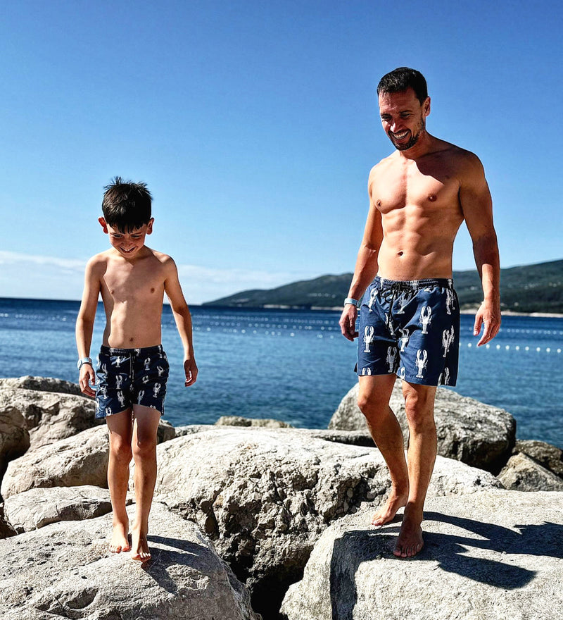 Ocean Blue Lobster Swim Shorts