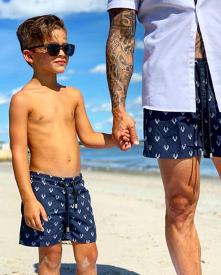 MANCUB Signature swim shorts matching father and son