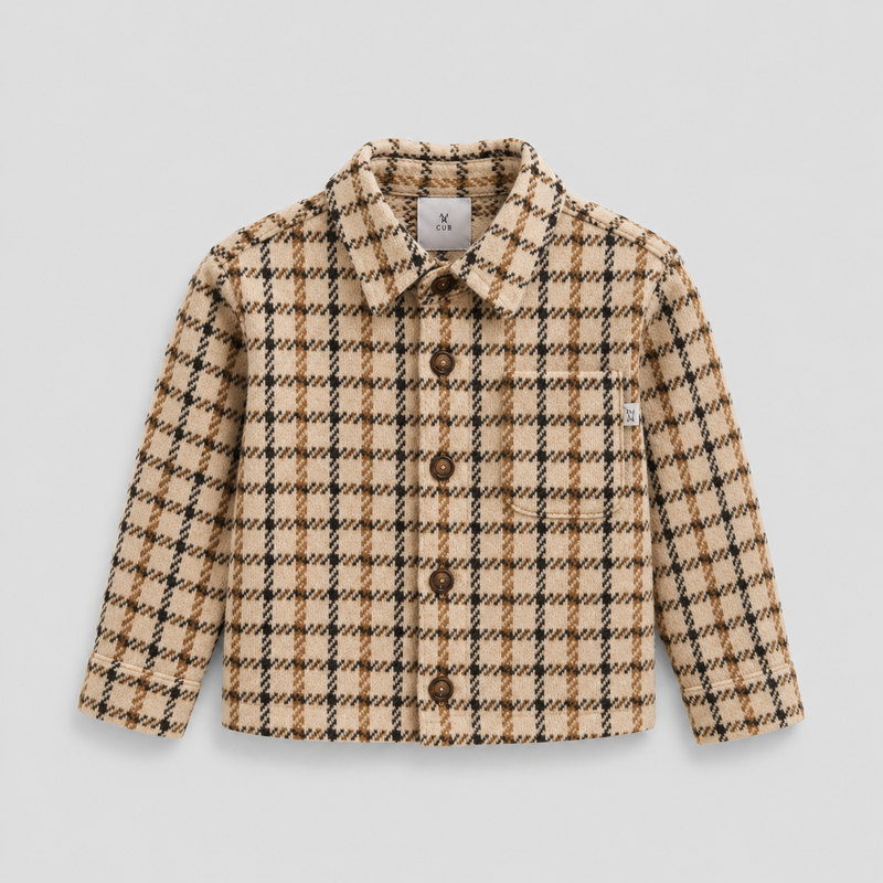 Brown Checked Overshirt - Cub Size