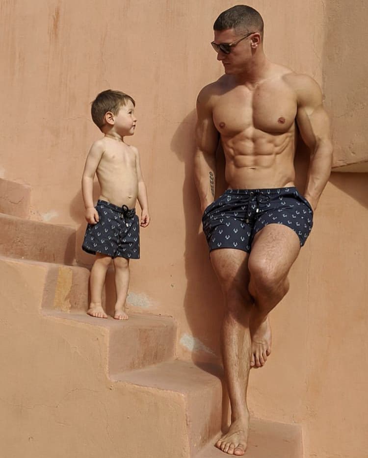 Matching Dad & Son Swim Trunks by MANCUB