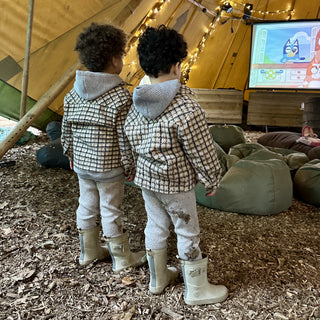 Brown Checked Overshirts
