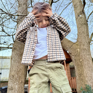 Brown Checked Overshirts
