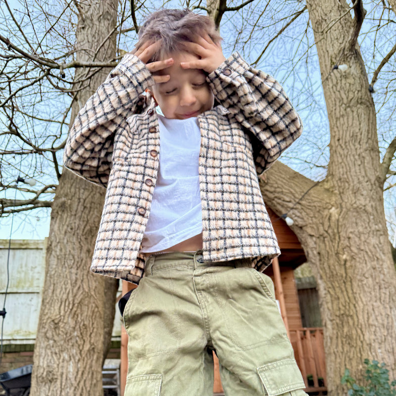 Brown Checked Overshirts