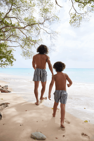 Cabana Navy Stripe Swim Shorts