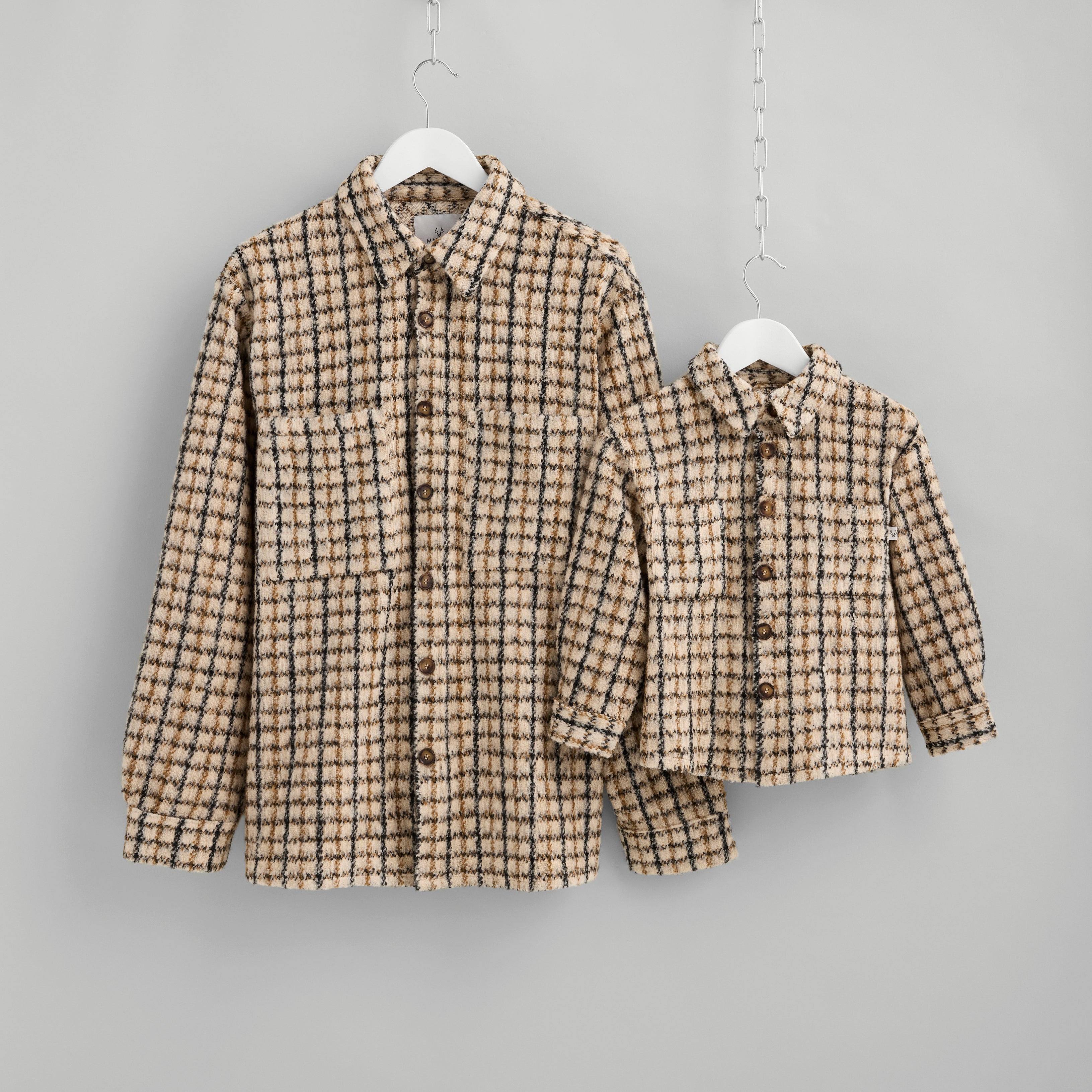 Brown Checked Overshirts