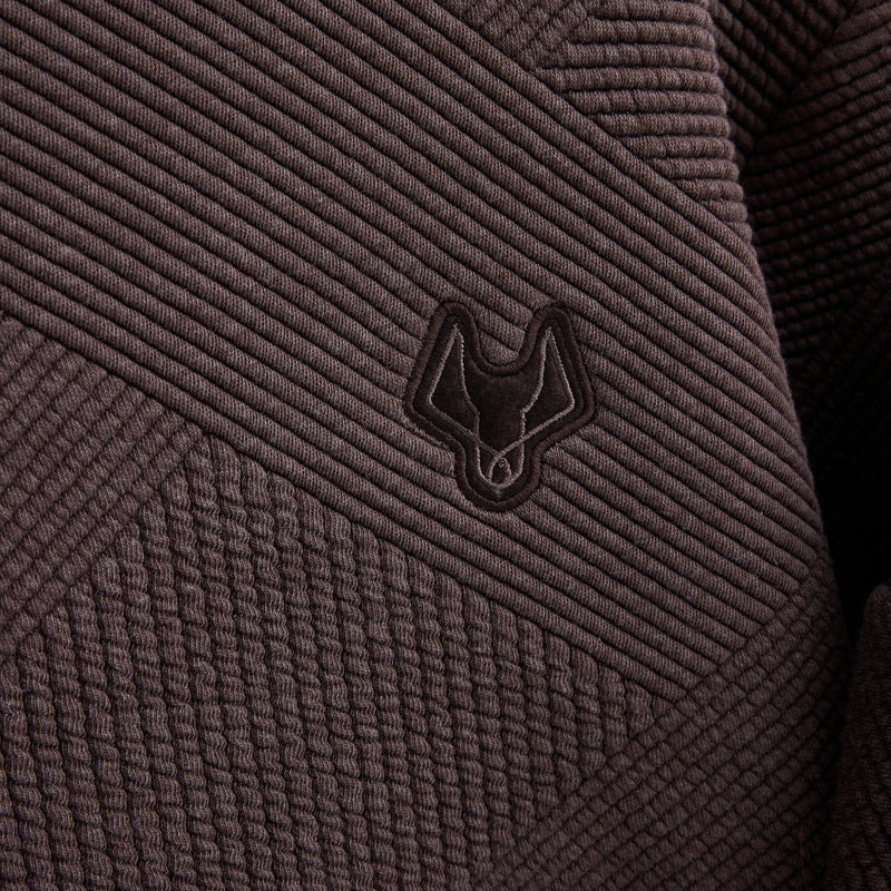 Quilted Hoodies In Chocolate Brown