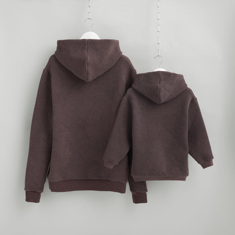Chocolate Brown Matching Dad & Son Hoodies MANCUB