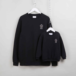 Matching Dad & Son Black Sweatshirts