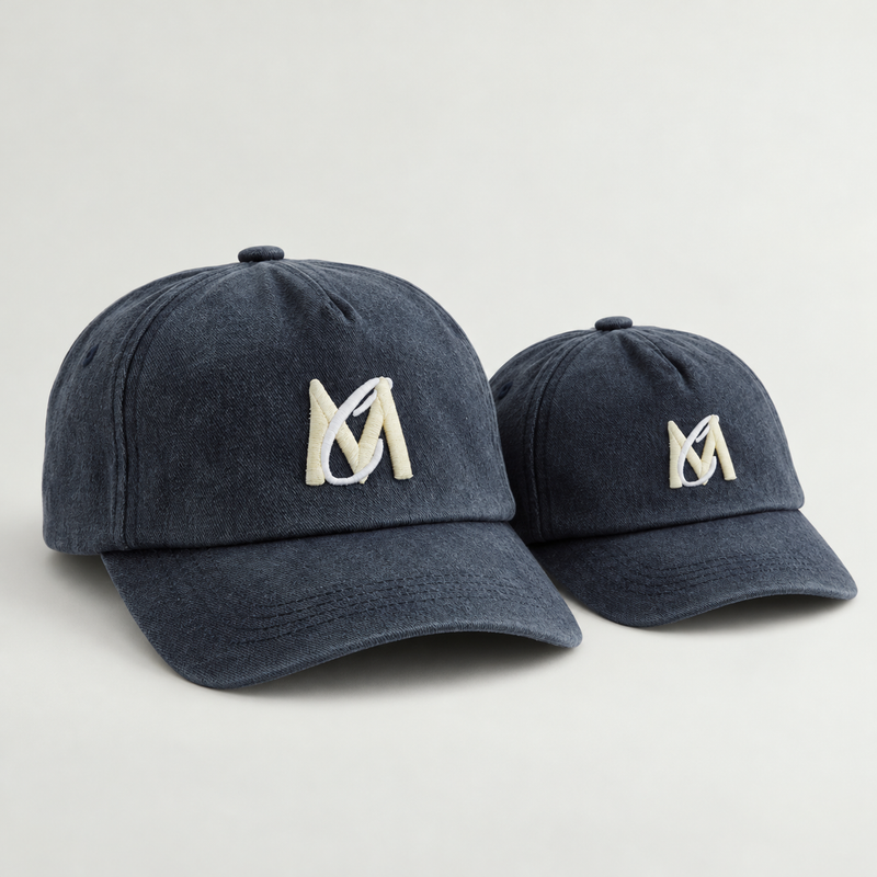 MAN + CUB Washed Caps - Navy