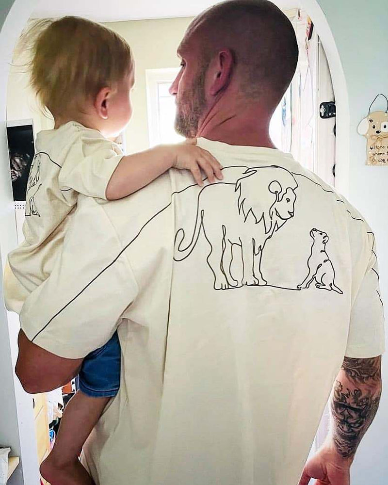 Lion Doodle Oversized T-Shirts
