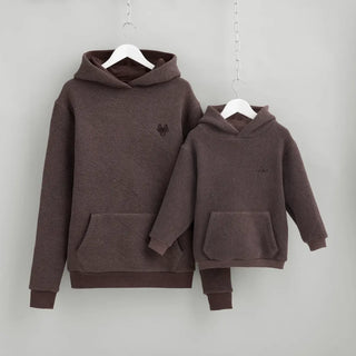 Quilted Hoodies In Chocolate Brown