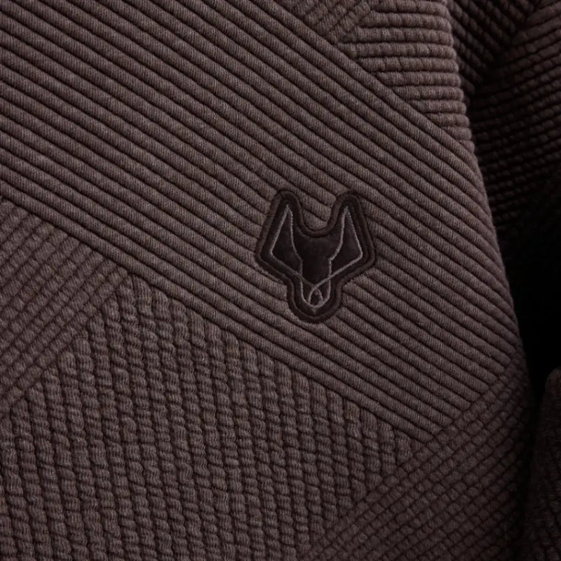Quilted Hoodies In Chocolate Brown