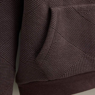 Quilted Hoodies In Chocolate Brown