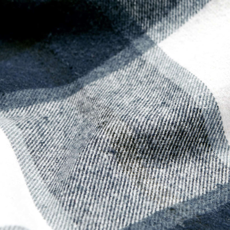 Navy & Ecru Checked Flannel Overshirts (only CUB sizes left)