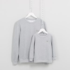 Matching Crewneck Sweatshirts in Grey Marl