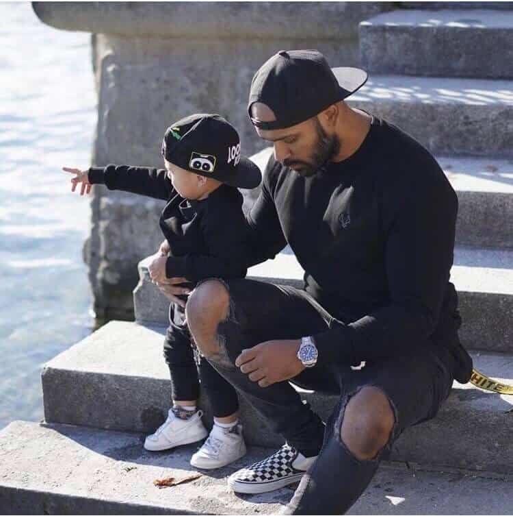 dad and son matching shoes