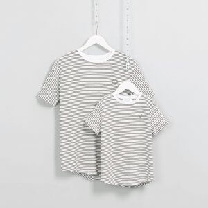 Matching dad and son striped t-shirts