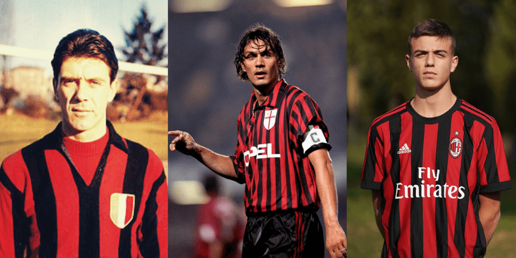 Like Father like son - Paolo Maldini, Cesare Maldini and Daniel Maldini are all legends of Milan football club