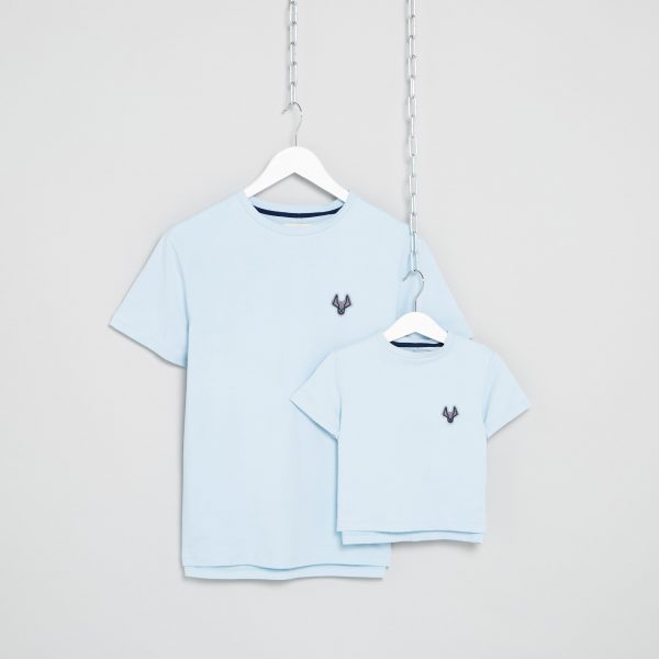 Matching Blue T-shirts for father & son