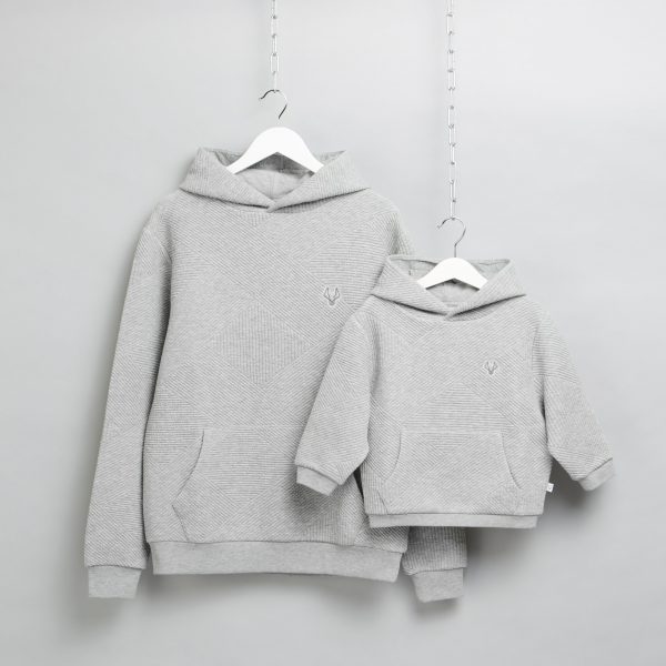 MANCUB Matching dad and son quilted hoodies