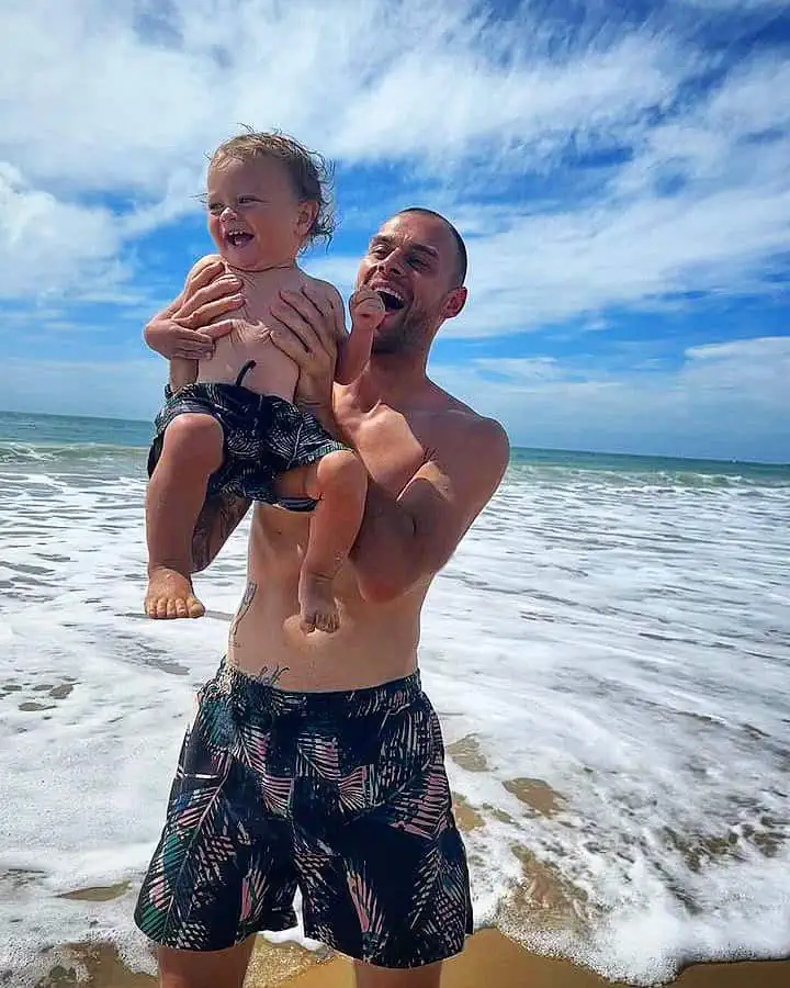 Animal Palm MANCUB matching Father and son swim shorts
