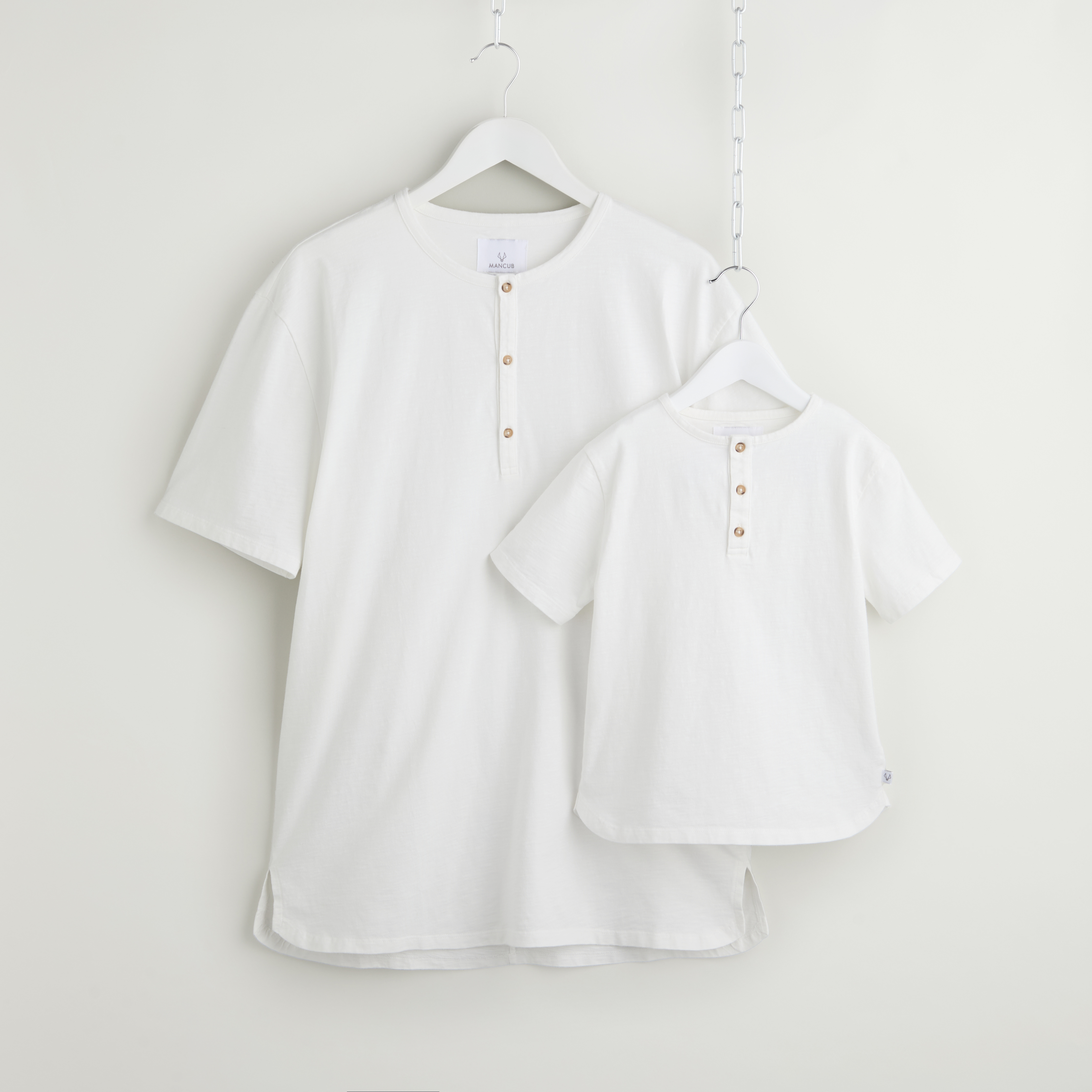 Henley T-shirts Matching for Dad & Son